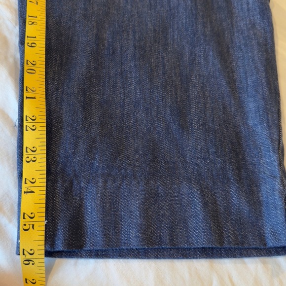 Talbots Dress Denim Slit Ankle Pants Size 20W Dark Blue Welt Pockets Work Preppy - Picture 11 of 12